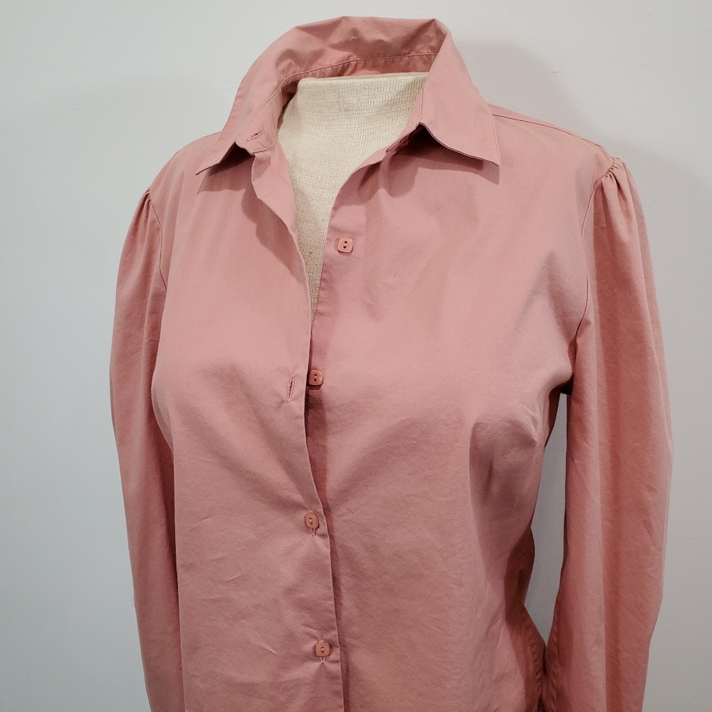 i.e. relaxed Salmon Button Down Top Size 12
